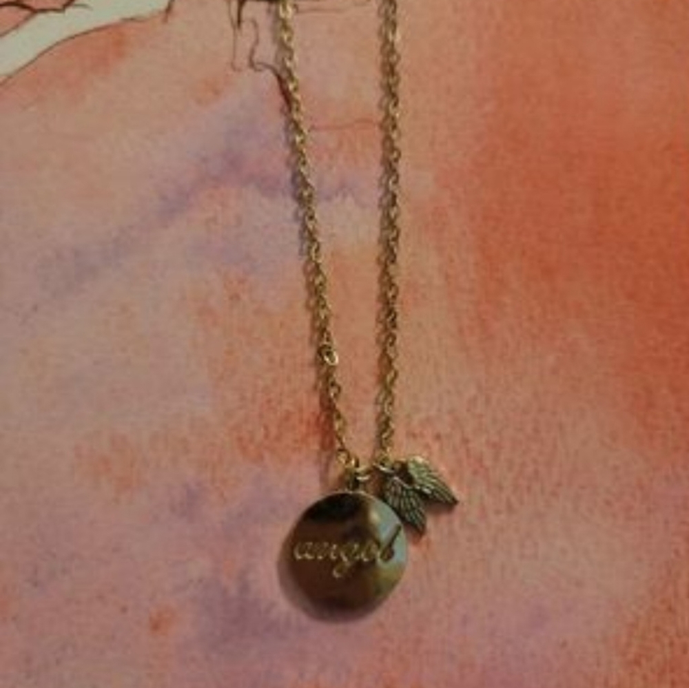 Victoria's Secret Angel Disc Necklace